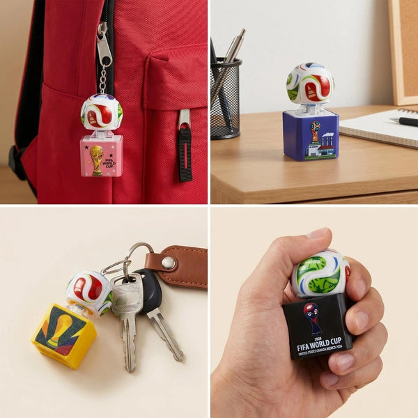 Rechargeable Keyboard Clicker Fidget Toy Button with Sound World Cup Keychain