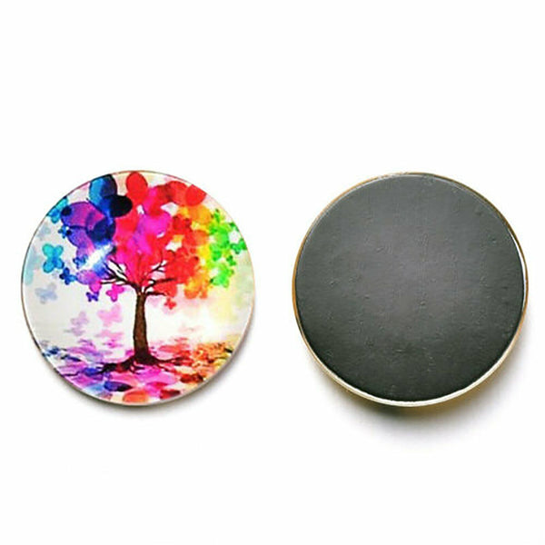 24 pcs Fridge Magnets Tree Of Life Glass Stickers Whiteboard Decoration For Home