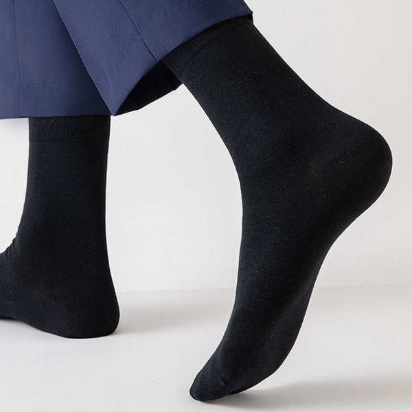 Polyester Cotton Socks Black Dress Business Office Dress Socks Smooth