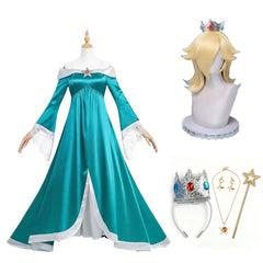 Rosalina Costume Girls Kids – Galaxy Princess Dress with Wig & Crown, Book Week