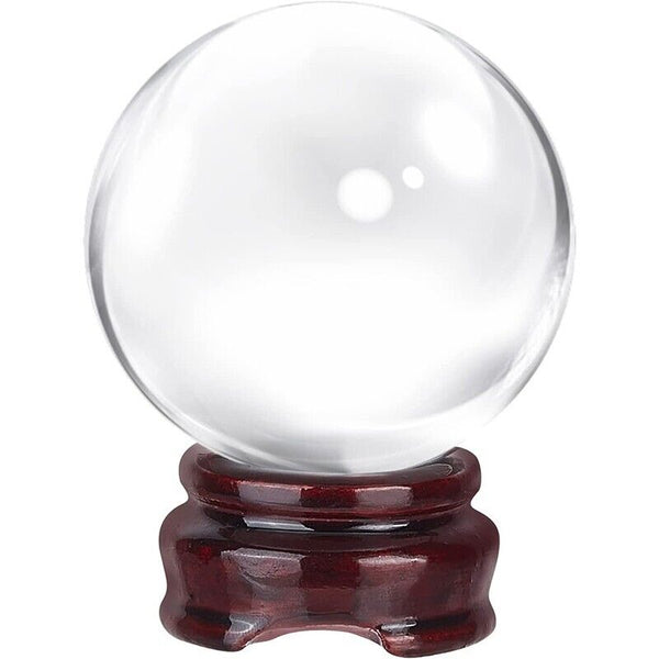 80mm Clear Glass Crystal Healing Ball Photography Lens Ball Sphere Decoration AU