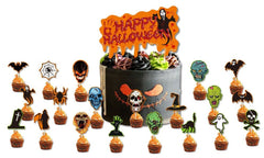 Halloween Cupcake Toppers - 21pc Cake Topper Party Set