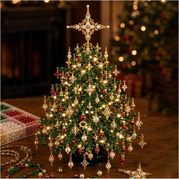 DIY beaded Christmas tree kit - star topper option