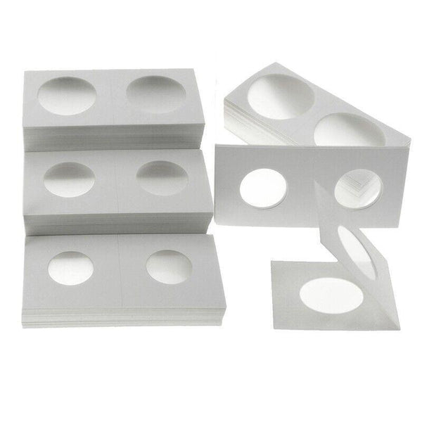 100X  Staple Coin Holder Display Clear Window Storage Protect Penny Cent AU