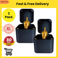 Prank Gift Box 2 Pack – Middle Finger in a Box Gag Gift, Funny Secret Santa Gift