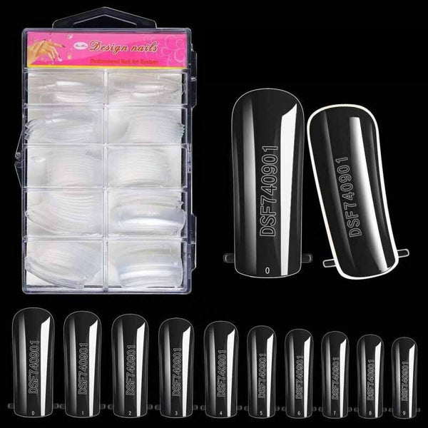 100X Nail Dual Forms Full Cover Quick Building Tips Nail Extension DIY Manicure