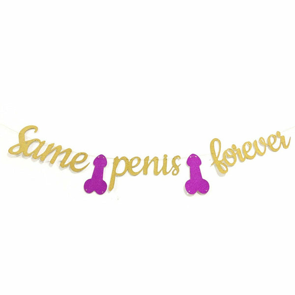 YAY SAME PENIS FOREVER Latex Balloon Banner Hen Party Wedding Celebration Decor