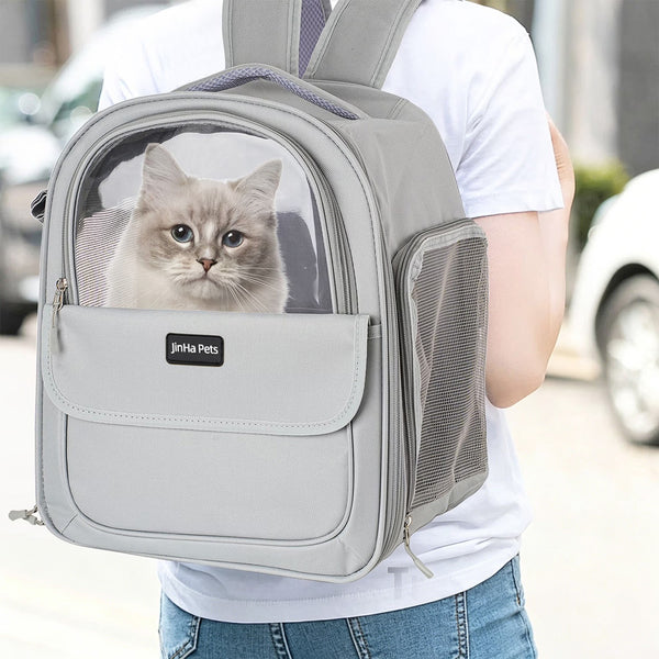 Transparent Pet Carrier Backpack Breathable Travel Bag for Cats & Small Dogs
