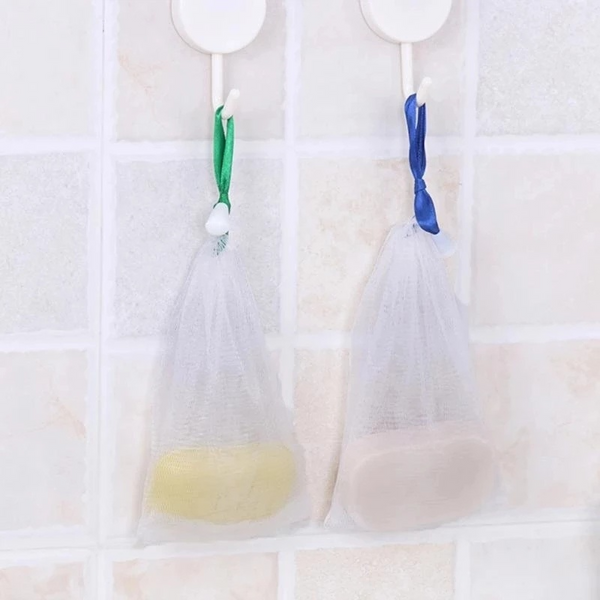 Soap Bubble Mesh Bags Exfoliating Foaming Soap Cleaning Bath Saver Bags