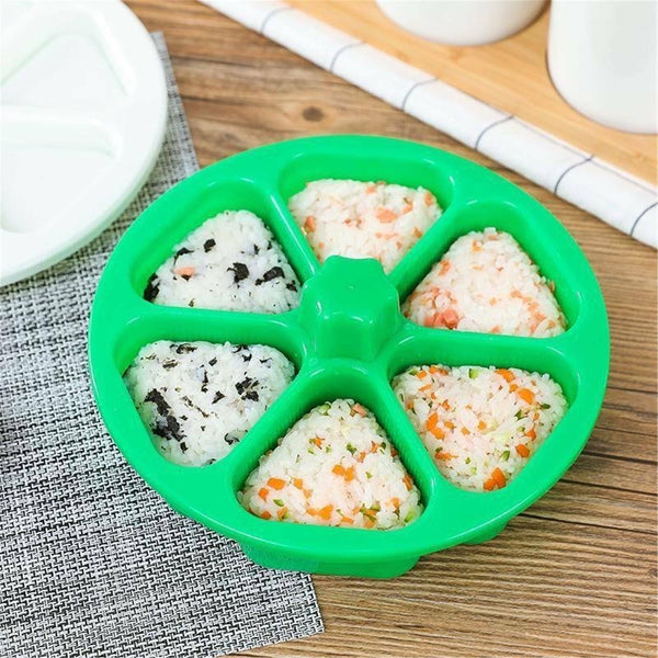 2Pack 6-Holes Sushi Mold Onigiri Rice Ball Bento Press Maker Mold Mould Kitchen