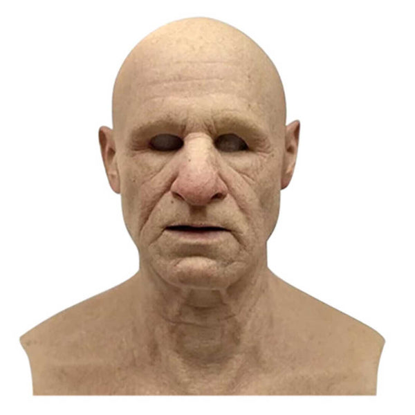 Bald Old Man Wrinkle Mask Latex Halloween Party Cosplay Disguise Face Mask Props