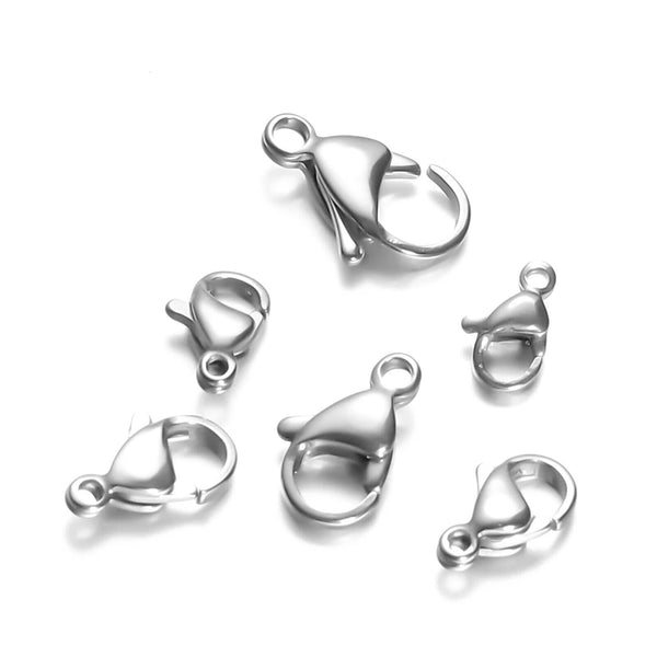 Up 200x Lobster Claw Clasps Platinum 14mm Clips Hook Necklace Jewellery Supply