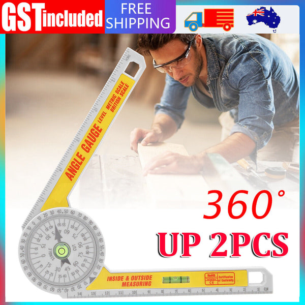 Angle Finder Goniometer Ruler Miter Drawing Measuring Level Saw Protractor Tools