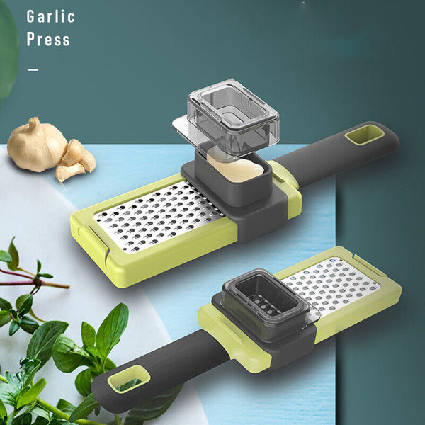 Kitchen Garlic Press Crusher  Stainless Steel Manual Rocking Mincer