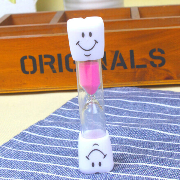 Tooth Brushing Smiley Hourglass Sand Timer Egg Kids Gifts Kitchen 3Mins Clock