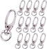 10X Silver Swivel Lobster Clasp Clips Hook Alloy Keychain Split KeyRing Durable
