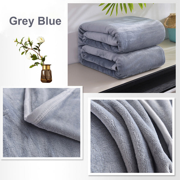 Soft Flannel Fleece Blanket Warm Throw Blanket for Bed Sofa Office Home