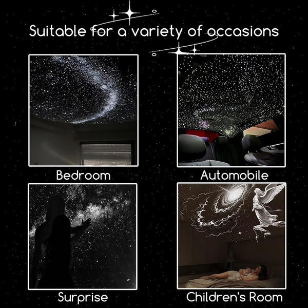 2-in-1 Galaxy Projector Night Light Starry Sky Projector High Resolution Bedroom