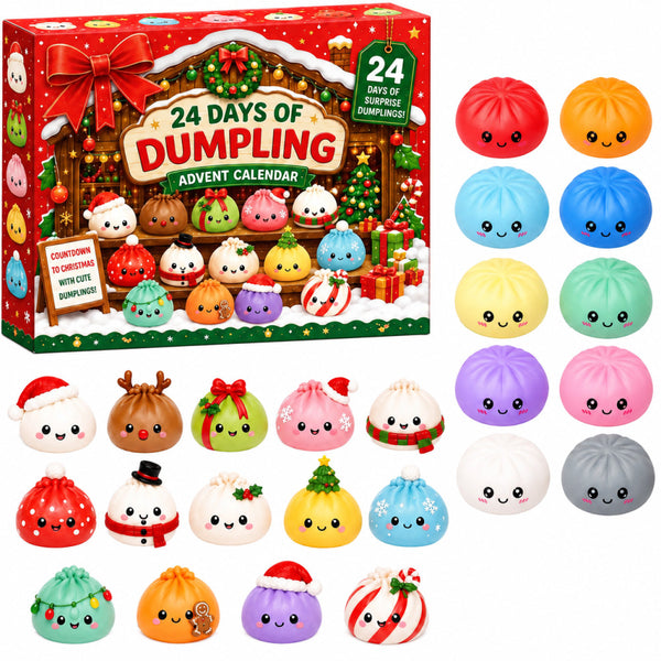 2026 Christmas Squishies Advent Calendar 24 Days Dumpling Toys Kid Xmas Gift New