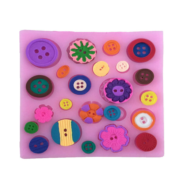 Chocolate Baking Fondant Mould Buttons Silicone Sugarcraft Mold Cake Decorating