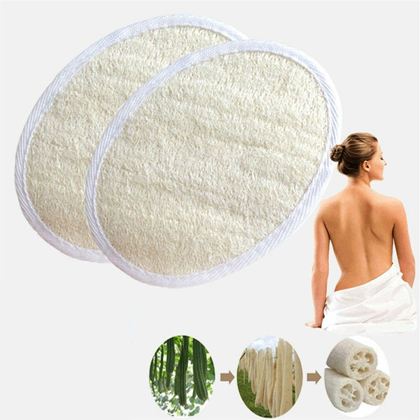 4Pcs Natural Loofah Luffa Loofa Facial Body Pad Sponge Cleanser Scrubber Brush