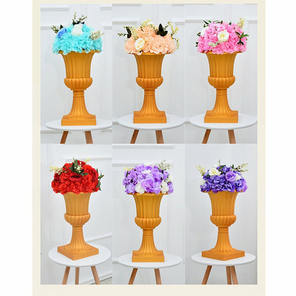 Decorative Plastic Roman Pot Pillar Column Gold Pedestal Wedding Party Deco