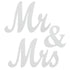 Mr & Mrs Wooden Wedding Sign White | Romantic Reception Table Decoration