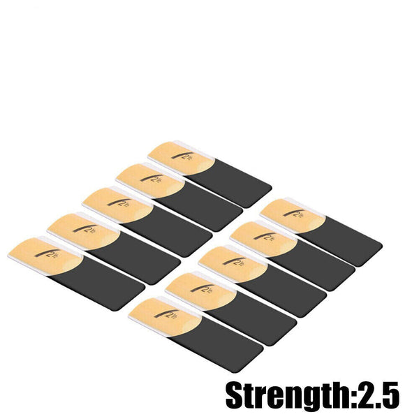 10pcs Saxophone Reeds Alto Sax Reed Sax Bamboo Reeds Strength 2.0 2.5 AU Stock