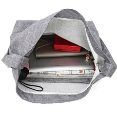 2PCS Women's Canvas Shoulder Bag Set – Large Everyday Tote Bags