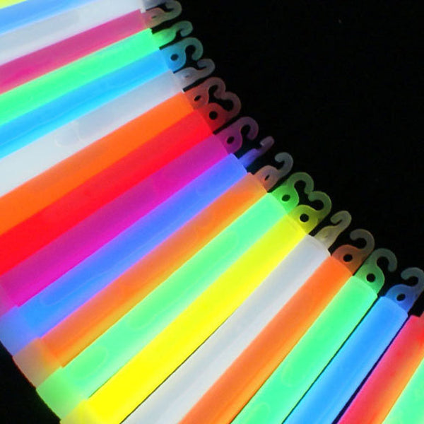 5X Glow Sticks 6 Inches Hook Glowsticks Lanyard Poi Party Glow in the dark Decor