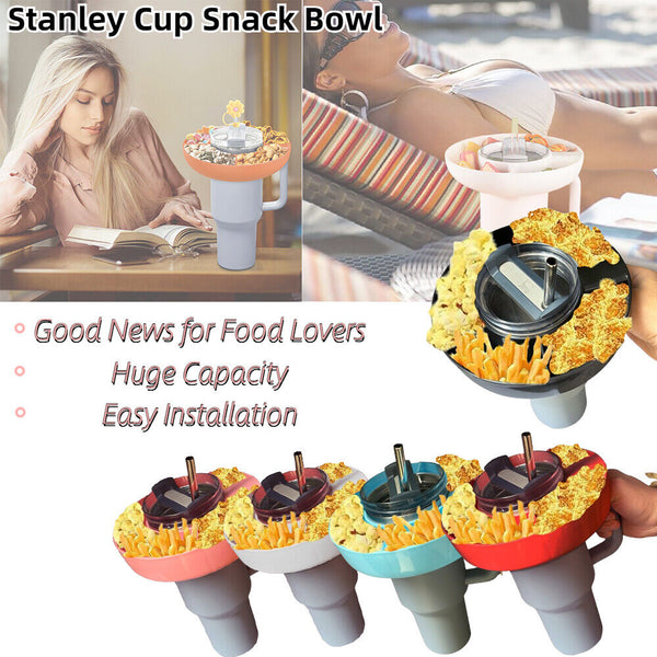 Stanley Cup Snack Bowl Tumbler Tray Compatible Reusable Accessories Silicone