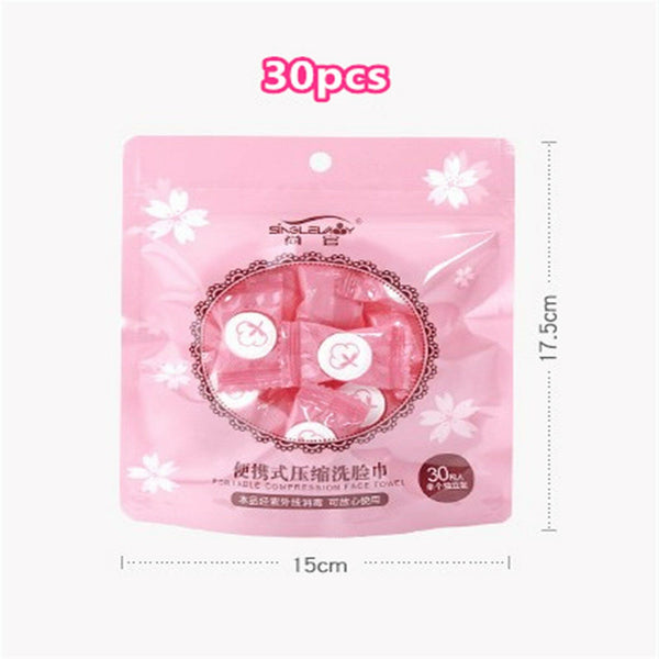 Disposable Cotton Compressed Washcloth Face Towel Wet Wipe travel AU