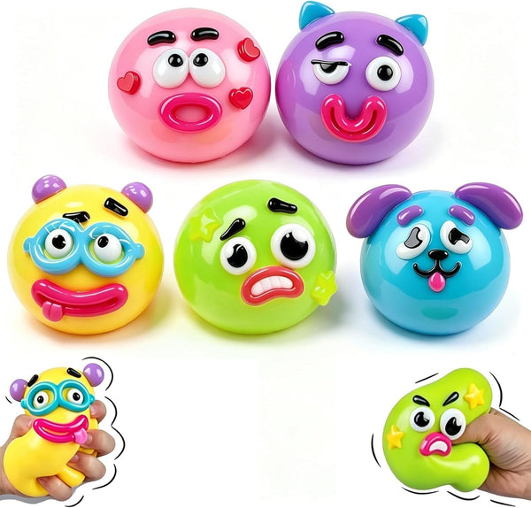 Smushers Face Squishy Stress Relief Toy Soft Slow Rising Sensory Squeeze Ball