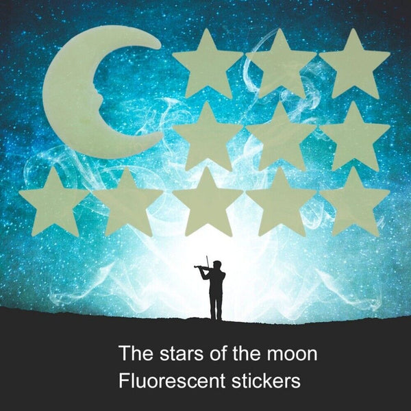 201x Home Wall Glow In The Dark Stars Stickers Set Baby KIDS Decal Luminous Moon