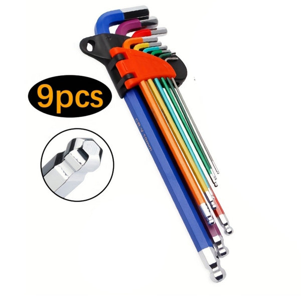 9PCS Long Arm Hex Key Set – Allen Wrench & Hexagon Spanner Kit