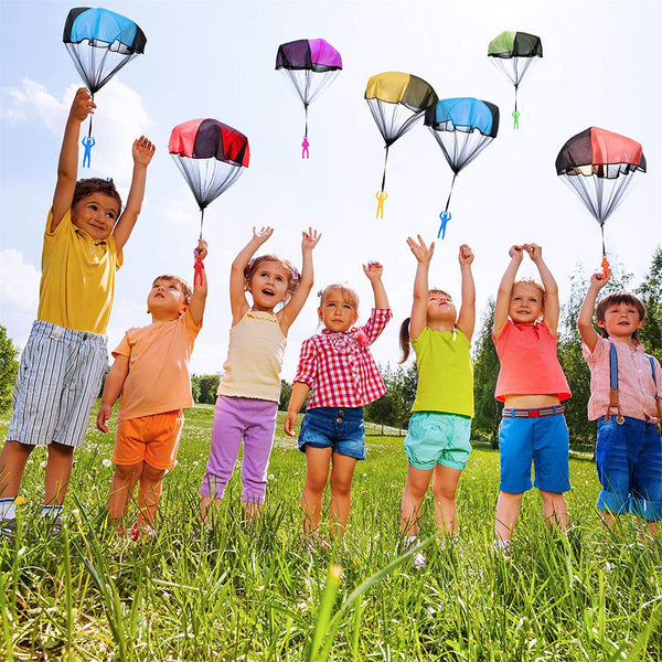 Hand Throwing Mini Soldier Parachute Funny Toy Kid Outdoor Game Play