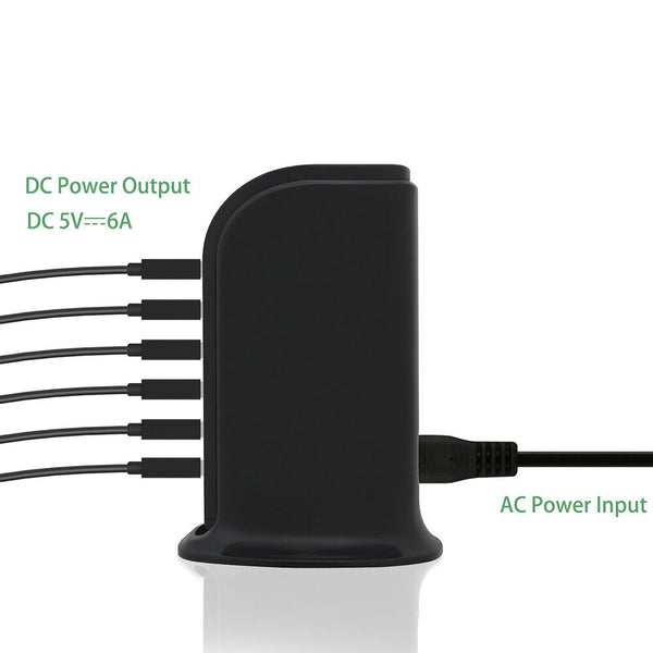 Charger Rapid Tower USB Desktop Charging Station Power Adapter Multi-interface