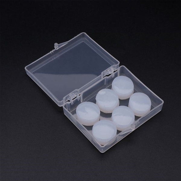 6x Reusable Silicone Ear Plugs for Swim Sleep Work Study Travel Noise Reduction