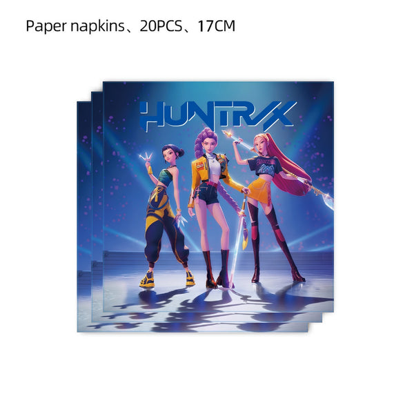 Cups Cake Toppers Balloons Party Supplies Demon Hunters Birthday Tableware