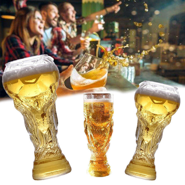 450ml Beer Glass Football Soccer Mug Hercules 2022 FIFA  Qatar World Cup Shape