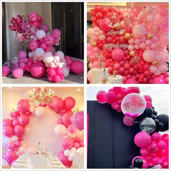 174X Balloon Arch Set Wedding Birthday Party Garland Rose Red Balloons Decor AU