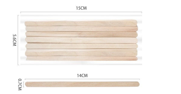 100Pieces Waxing Wooden Stick Wood Thin Spatula | Disposable Slim Wax Applicator