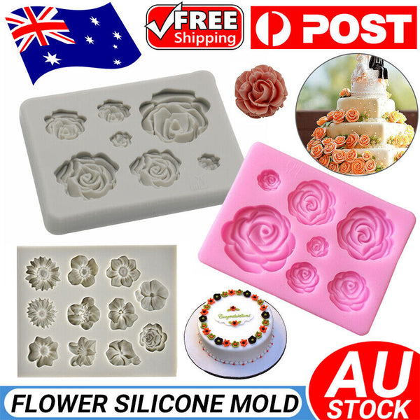 3D Silicone Flower Lace Fondant Mould Cake Border Decor Baking Mold Sugarcraft