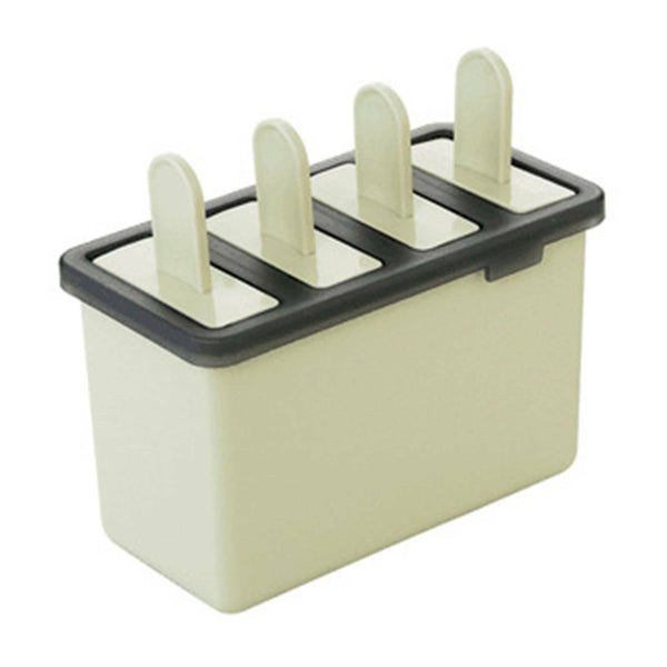 3PCS 4 Cells Block Moulds Ice Cream Mold Icy Pole Jelly Pop Popsicle Maker Mould