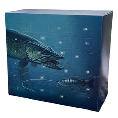 Fishing Lure Advent Calendar 2026 – 24 Hard & Soft Baits in a Pike Design Box