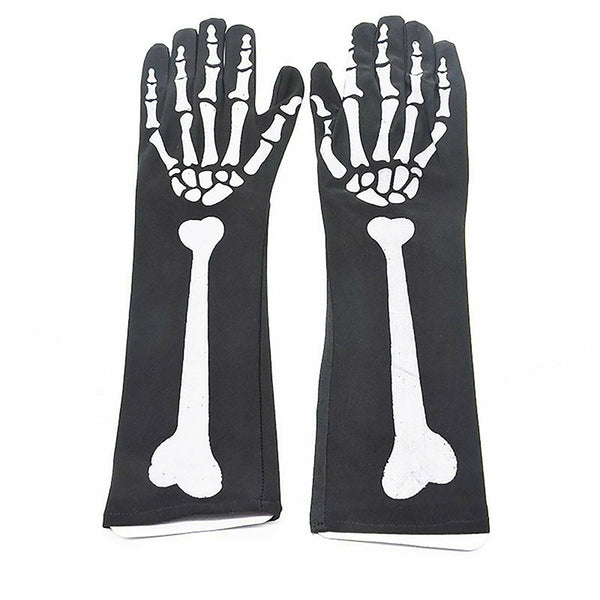 Skeleton Gloves Stockings Face Mask Skull Halloween Women Fancy Dress Costume AU