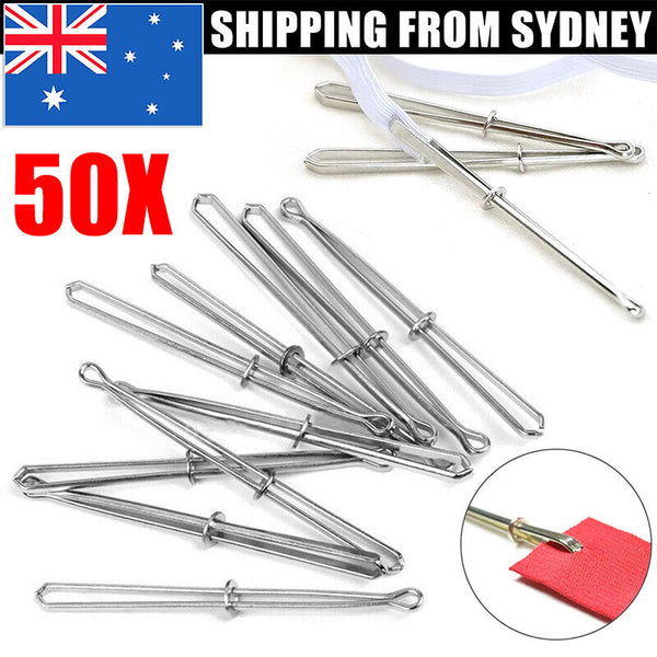 50pcs BODKIN - ELASTIC THREADER FOR WAIST BAND / SEWING TOOL AU STOCK