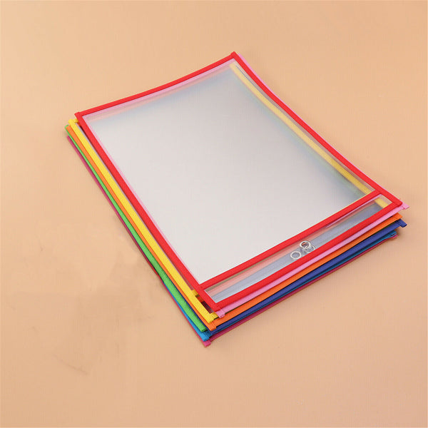 60PCS Dry Erase Pocket Sleeves Write and Wipe Pockets Paper Saver Tool for Kids