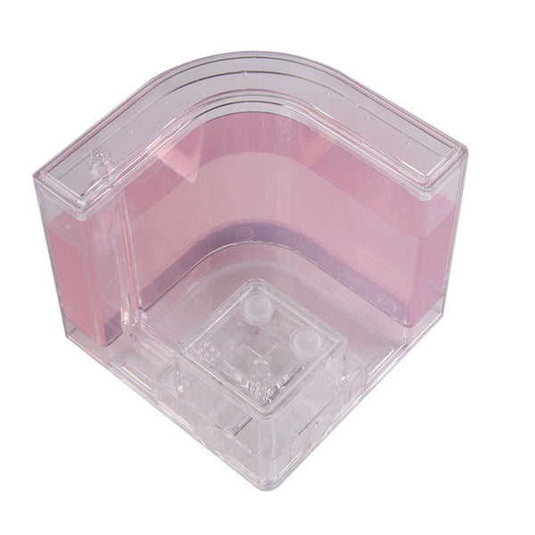 Red gel ant farm castle on a white background