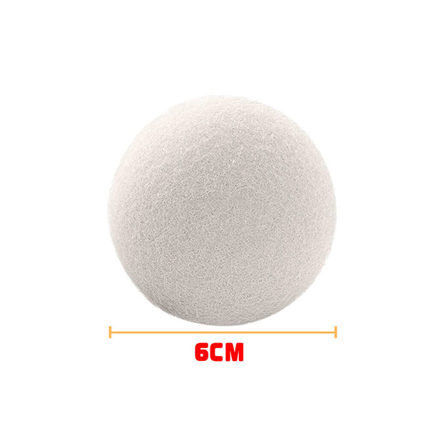 6x Reusable Wool Dryer Balls Drying Fabric Softner Clothes Wrinkles Reduce 6cm